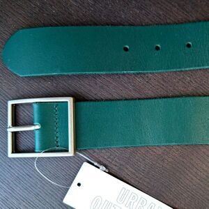 UO pine green Genuine leather belt NWT